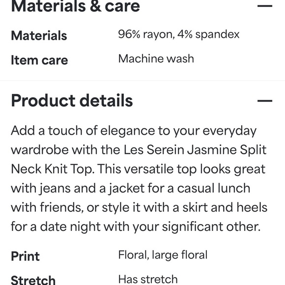 Floral V-Neck Women's Top sized Medium - Picture 6 of 6